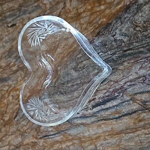 Heart shaped glass dish, bowl